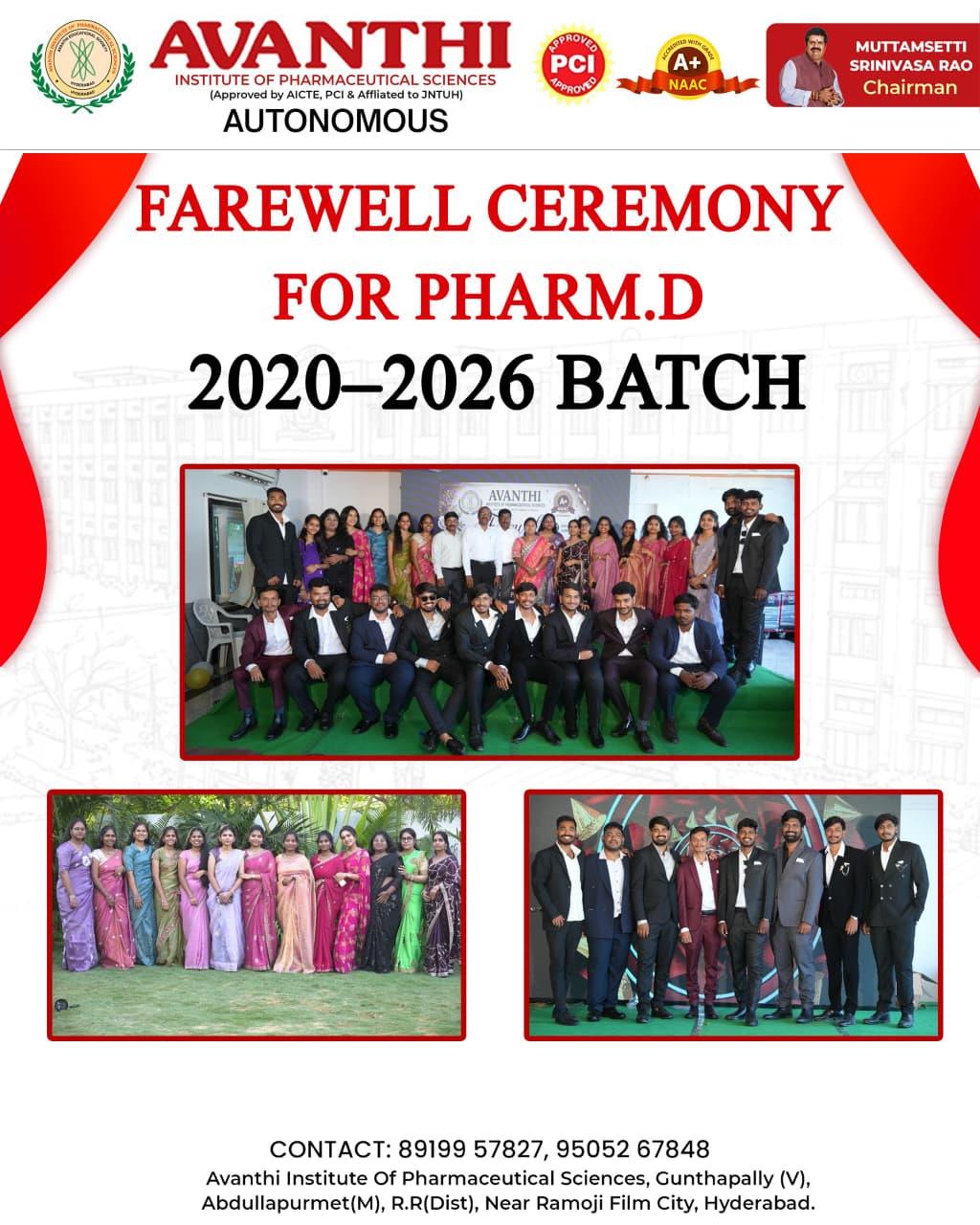 Pharm.D Farewell Ceremony 2020-2026